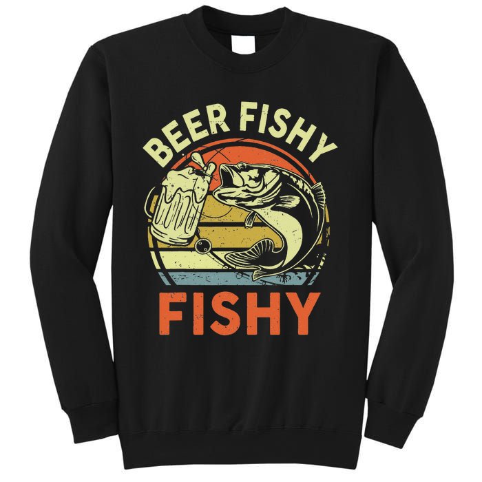 funny Bass Fishing Beer Fishy Reel Cool Dad Sweatshirt