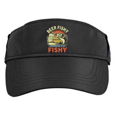 funny Bass Fishing Beer Fishy Reel Cool Dad Adult Drive Performance Visor