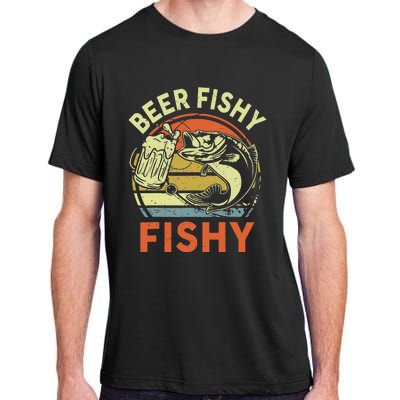 funny Bass Fishing Beer Fishy Reel Cool Dad Adult ChromaSoft Performance T-Shirt