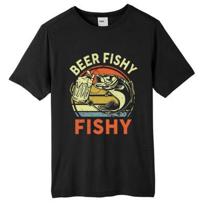 funny Bass Fishing Beer Fishy Reel Cool Dad Tall Fusion ChromaSoft Performance T-Shirt