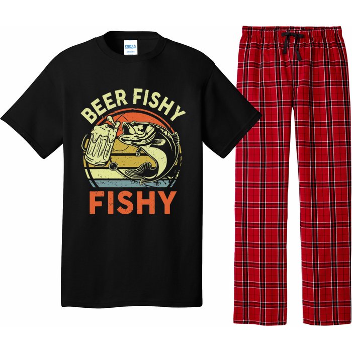 funny Bass Fishing Beer Fishy Reel Cool Dad Pajama Set