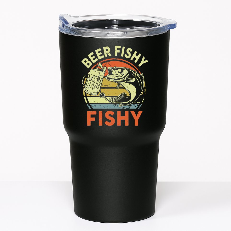 funny Bass Fishing Beer Fishy Reel Cool Dad Tumbler