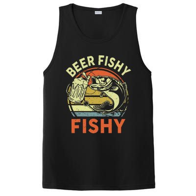 funny Bass Fishing Beer Fishy Reel Cool Dad PosiCharge Competitor Tank