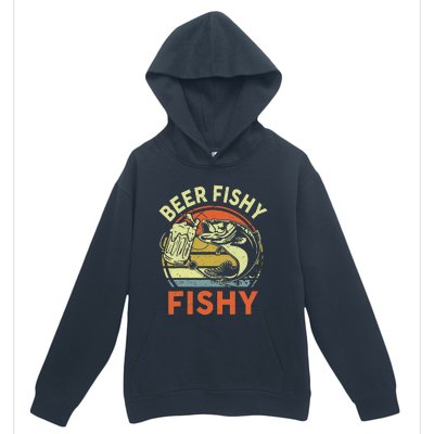 funny Bass Fishing Beer Fishy Reel Cool Dad Urban Pullover Hoodie