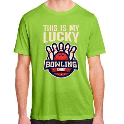 Funny Bowling For Men Women Retro Bowling Bowler Team League Adult ChromaSoft Performance T-Shirt