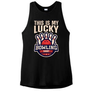 Funny Bowling For Men Women Retro Bowling Bowler Team League Ladies PosiCharge Tri-Blend Wicking Tank