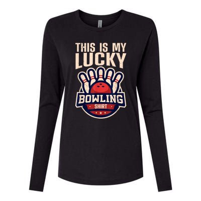 Funny Bowling For Men Women Retro Bowling Bowler Team League Womens Cotton Relaxed Long Sleeve T-Shirt