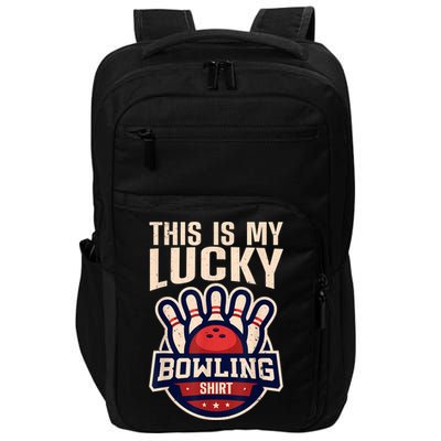 Funny Bowling For Men Women Retro Bowling Bowler Team League Impact Tech Backpack