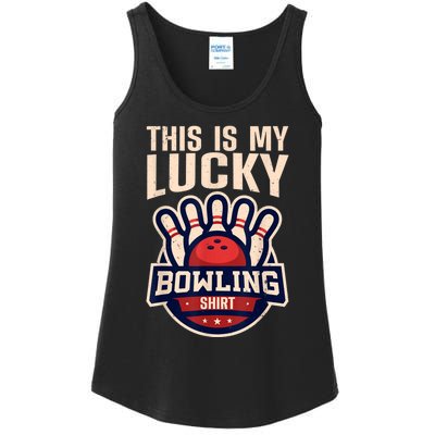 Funny Bowling For Men Women Retro Bowling Bowler Team League Ladies Essential Tank