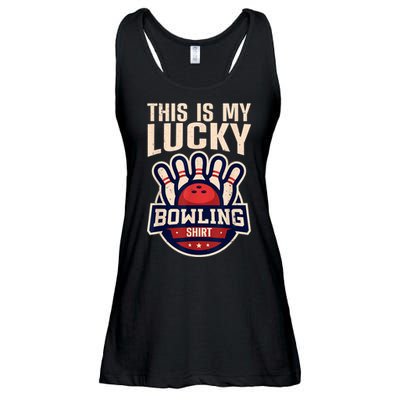 Funny Bowling For Men Women Retro Bowling Bowler Team League Ladies Essential Flowy Tank