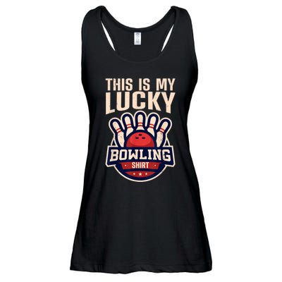 Funny Bowling For Men Women Retro Bowling Bowler Team League Ladies Essential Flowy Tank