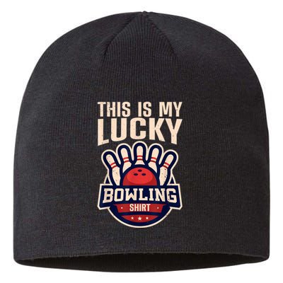 Funny Bowling For Men Women Retro Bowling Bowler Team League Sustainable Beanie