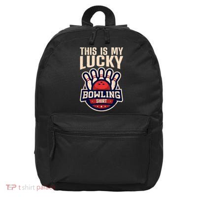 Funny Bowling For Men Women Retro Bowling Bowler Team League 16 in Basic Backpack
