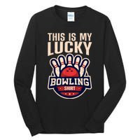 Funny Bowling For Men Women Retro Bowling Bowler Team League Tall Long Sleeve T-Shirt