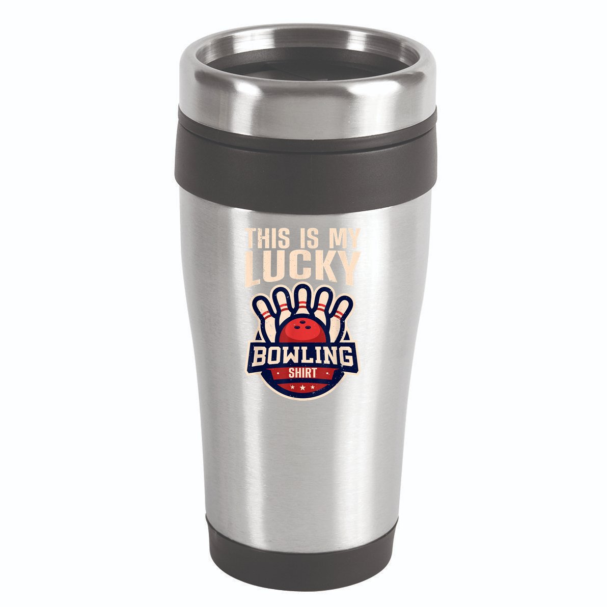 Funny Bowling For Men Women Retro Bowling Bowler Team League 16oz Travel Tumbler