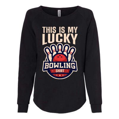 Funny Bowling For Men Women Retro Bowling Bowler Team League Womens California Wash Sweatshirt