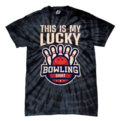 Funny Bowling For Men Women Retro Bowling Bowler Team League Tie-Dye T-Shirt