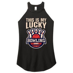 Funny Bowling For Men Women Retro Bowling Bowler Team League Women's Perfect Tri Rocker Tank