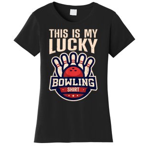 Funny Bowling For Men Women Retro Bowling Bowler Team League Women's T-Shirt