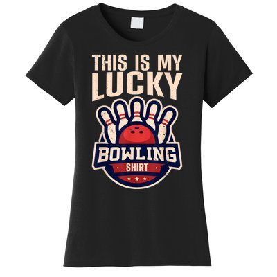 Funny Bowling For Men Women Retro Bowling Bowler Team League Women's T-Shirt