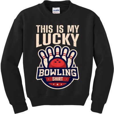 Funny Bowling For Men Women Retro Bowling Bowler Team League Kids Sweatshirt