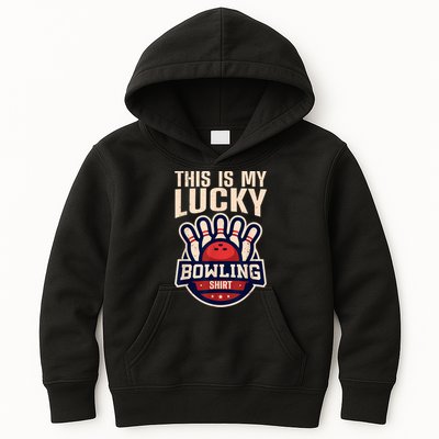 Funny Bowling For Men Women Retro Bowling Bowler Team League Kids Hoodie