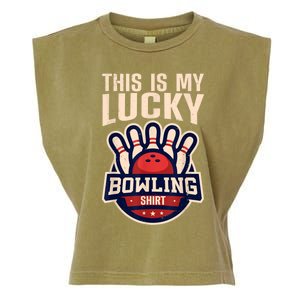 Funny Bowling For Men Women Retro Bowling Bowler Team League Garment-Dyed Women's Muscle Tee