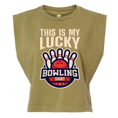 Funny Bowling For Men Women Retro Bowling Bowler Team League Garment-Dyed Women's Muscle Tee