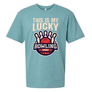 Funny Bowling For Men Women Retro Bowling Bowler Team League Sueded Cloud Jersey T-Shirt