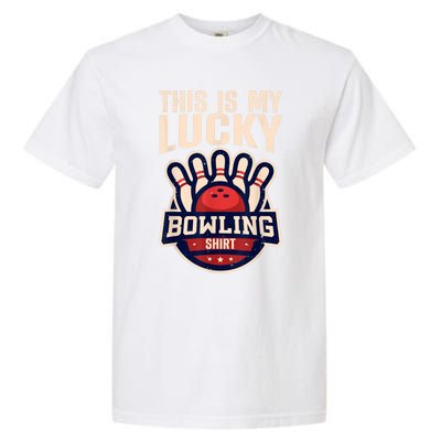 Funny Bowling For Men Women Retro Bowling Bowler Team League Garment-Dyed Heavyweight T-Shirt