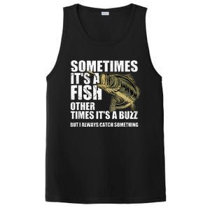 Funny Bass Fishing Sometimes Catch A Buzz Adult Humor Quote PosiCharge Competitor Tank