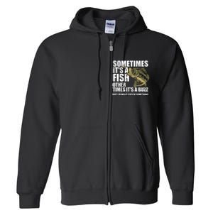 Funny Bass Fishing Sometimes Catch A Buzz Adult Humor Quote Full Zip Hoodie