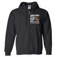 Funny Bass Fishing Sometimes Catch A Buzz Adult Humor Quote Full Zip Hoodie