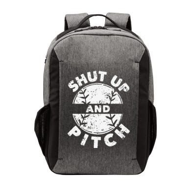 Funny Baseball Fan Love Shut Up And Pitch Vector Backpack