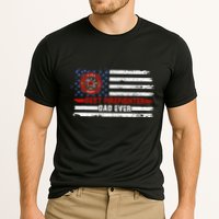 Fireman Best Firefighter Dad Ever American Flag Cooling Performance Crew T-Shirt
