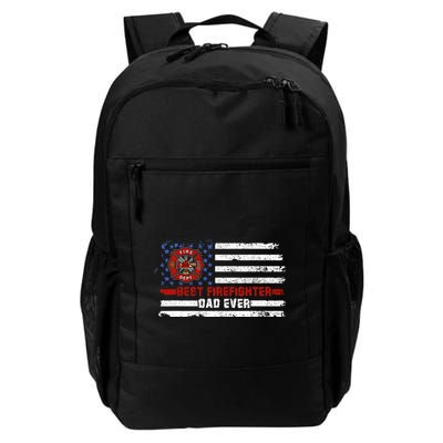 Fireman Best Firefighter Dad Ever American Flag Backpack
