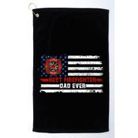 Fireman Best Firefighter Dad Ever American Flag Golf Towel
