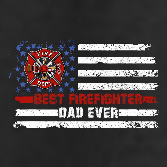 Fireman Best Firefighter Dad Ever American Flag Golf Towel