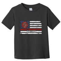 Fireman Best Firefighter Dad Ever American Flag Toddler T-Shirt