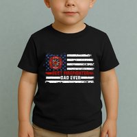 Fireman Best Firefighter Dad Ever American Flag Toddler T-Shirt