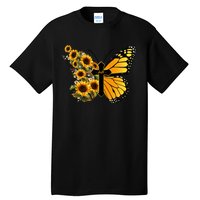 Floral Butterfly Faith Cross Tall T-Shirt