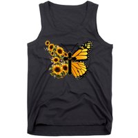 Floral Butterfly Faith Cross Tank Top