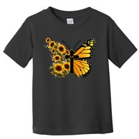 Floral Butterfly Faith Cross Toddler T-Shirt