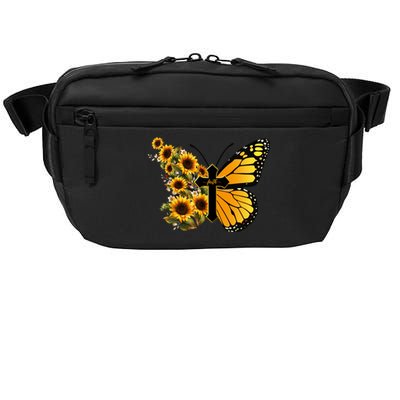 Floral Butterfly Faith Cross Crossbody Pack