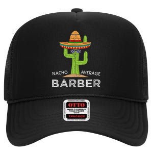 Funny Barber High Crown Mesh Back Trucker Hat