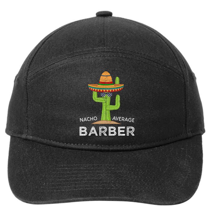 Funny Barber 7-Panel Snapback Hat