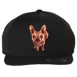 French Bulldog Wool Snapback Cap