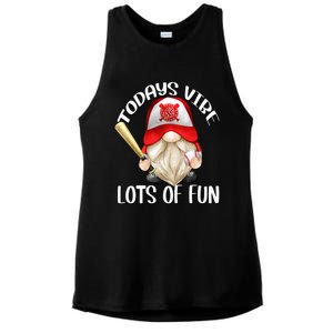 Funny Baseball Family Quote For Mom And Dad Red Baseball Gnome Cool Gift Ladies PosiCharge Tri-Blend Wicking Tank