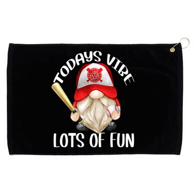 Funny Baseball Family Quote For Mom And Dad Red Baseball Gnome Cool Gift Grommeted Golf Towel