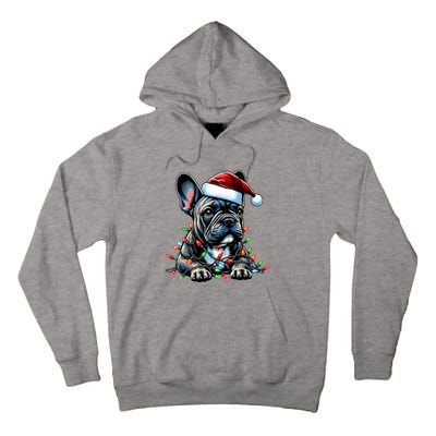 French Bulldog Frenchie Christmas Hat Xmas Tall Hoodie